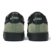 ASICS Japan Pro skate shoes in Moss/Black, heel view showing ASICS branding.