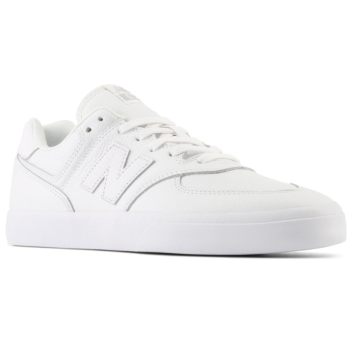 New Balance 574 - White/White Leather | Underground Skate Shop