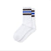 Polar Fat Stripe Socks - White/Brown/Blue | Underground Skate Shop