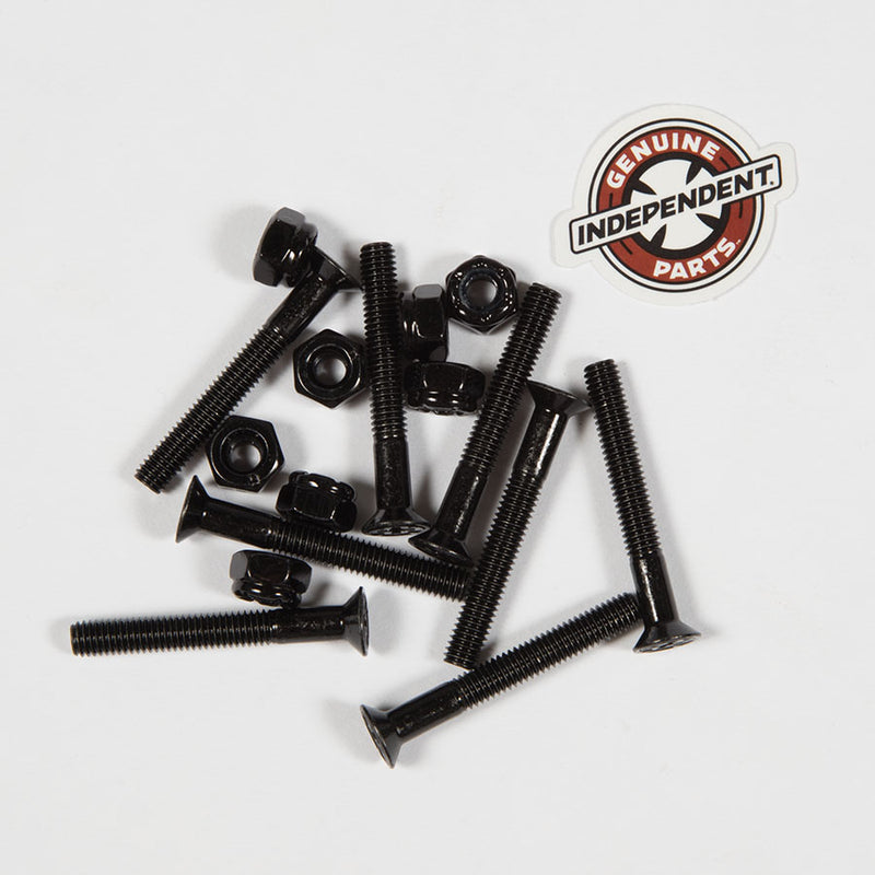 Indy Cross Bolts Hardware - Phillps 1.5" Black | Underground Skate Shop