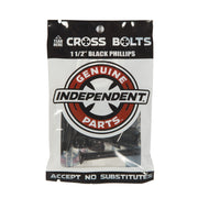 Indy Cross Bolts Hardware - Phillps 1.5" Black | Underground Skate Shop