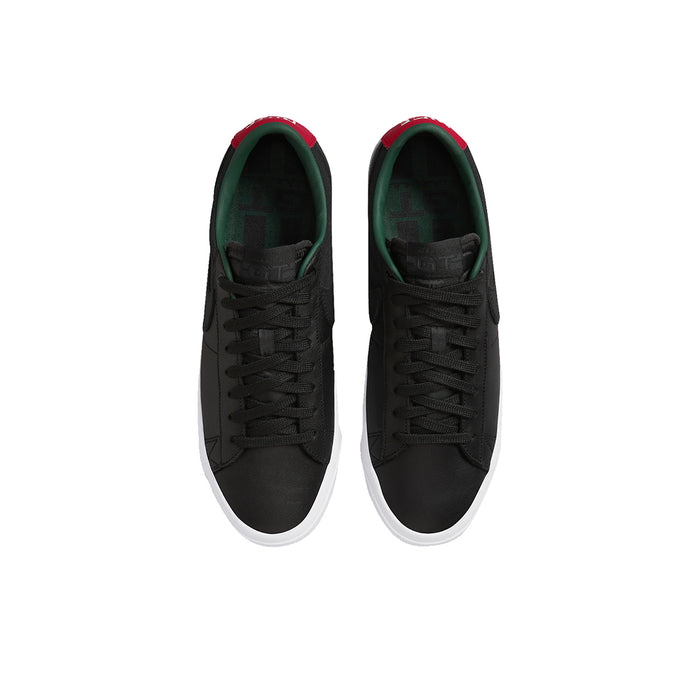 Nike SB Blazer Low GT - Black Leather/Red/Green DN2443-001 | Underground Skate Shop