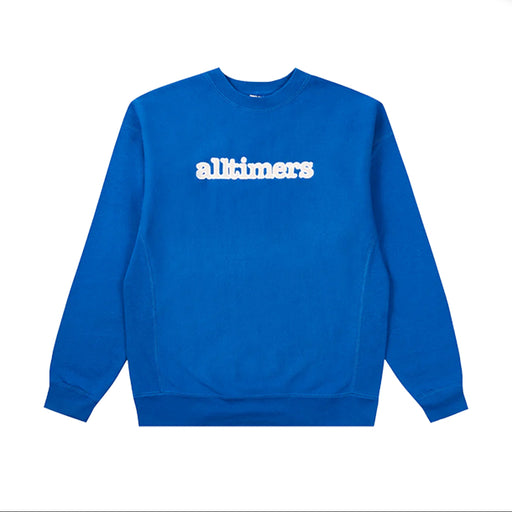 Alltimers Stamped Embroidered Crew Neck - Royal Blue | Underground Skate Shop