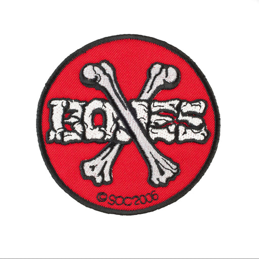 Bones Crossbones Patch 3" - Red | Underground Skate Shop