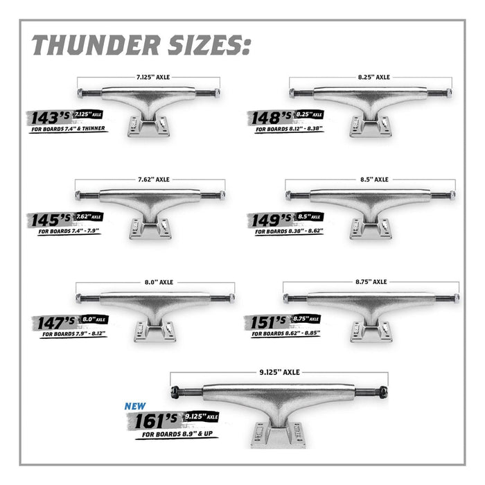 Thunder Trucks - Polished 161 (9" 1 Pair)