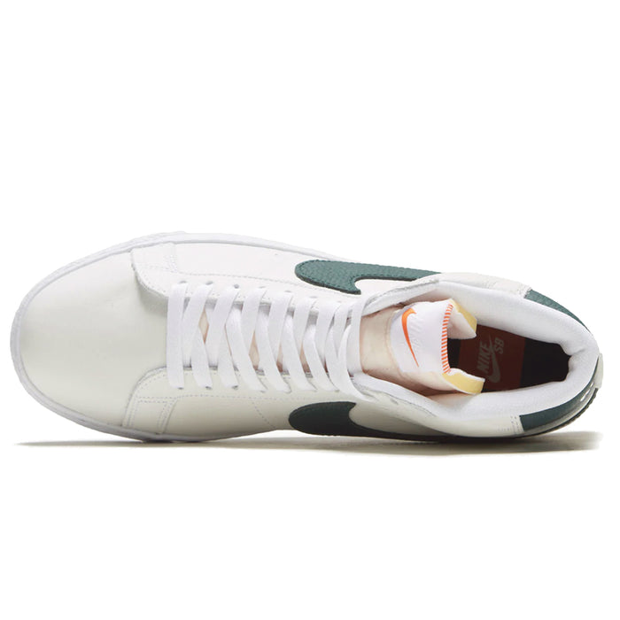 Nike SB Blazer Mid Orange Label ISO - White Leather/Green DR9092-100 | Underground Skate Shop