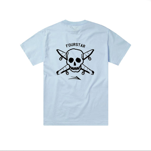 Lakai x Fourstar Street Pirate T-Shirt - Light Blue | Underground Skate Shop