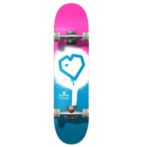 Blueprint Complete - Spray Heart Blue/Pink 7.75" | Underground Skate Shop